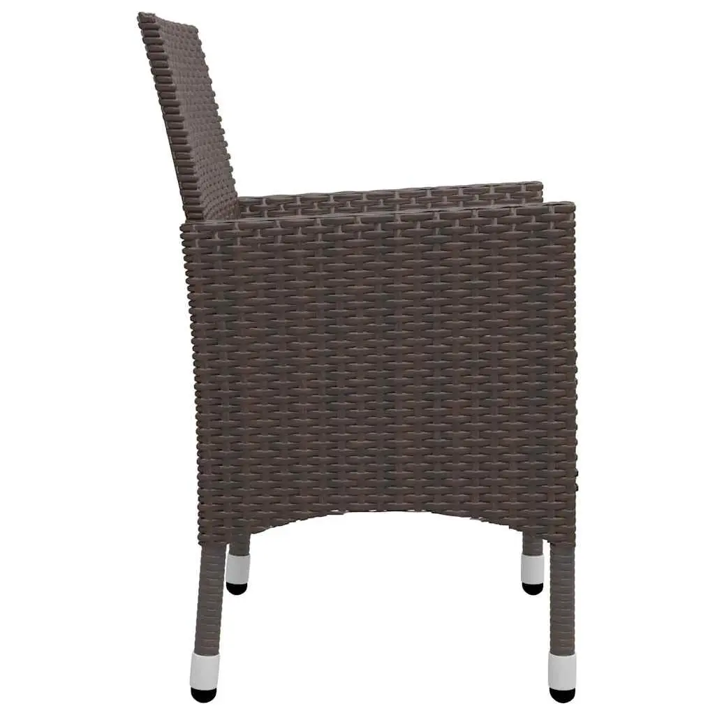 Garden Dining Set 7 Piece Outdoor Furniture Brown Acacia Wood Table Chairs