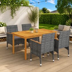 Durable and Comfortable 5 Piece Garden Dining Set