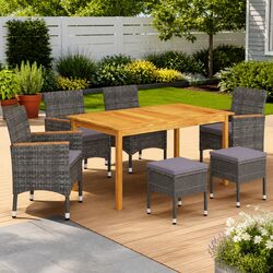 Comfortable 7-Piece Garden Dining Set for Great Value