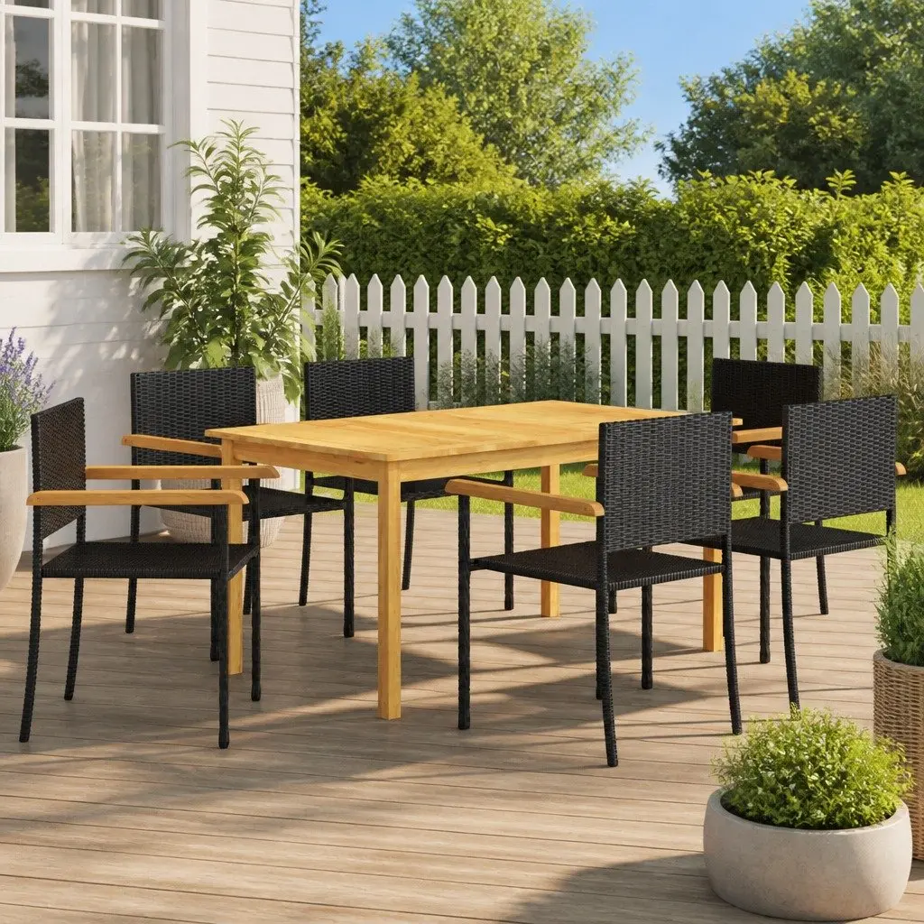 7-Piece Garden Dining Set for Outdoor Use