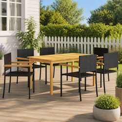Reliable 7-Piece Garden Dining Set for Outdoor Use
