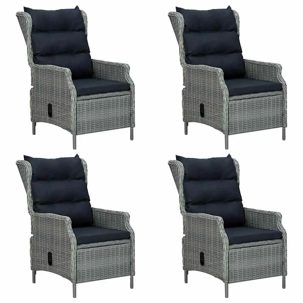 5 Piece Garden Dining Set Outdoor Furniture Light Grey Acacia Wood Table and Chairs