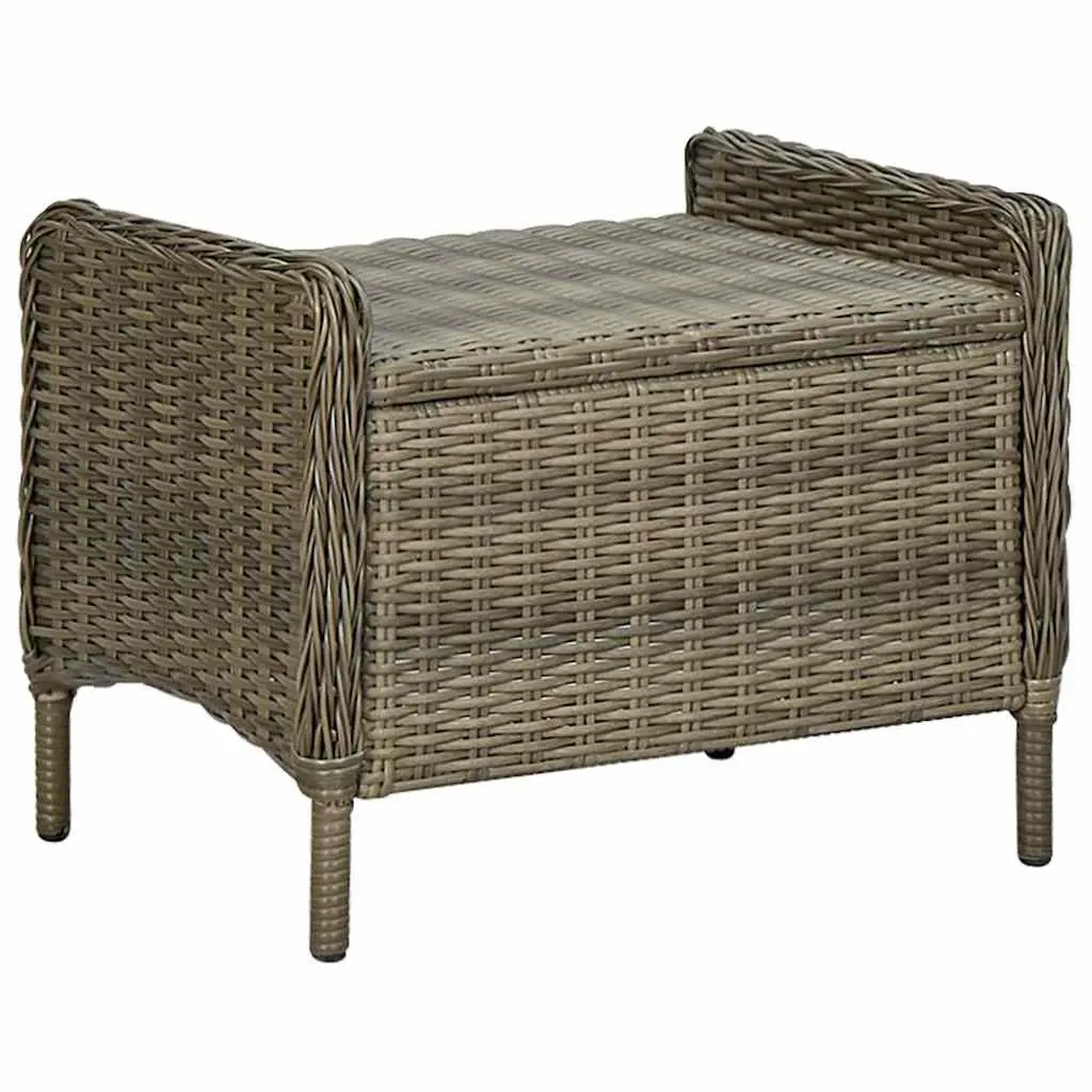 Garden Dining Set 7 Piece Outdoor Furniture Brown Acacia Wood Rattan Chairs