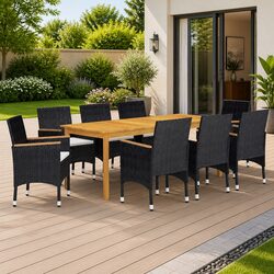 Comfortable 9 Piece Garden Dining Set with Great Value