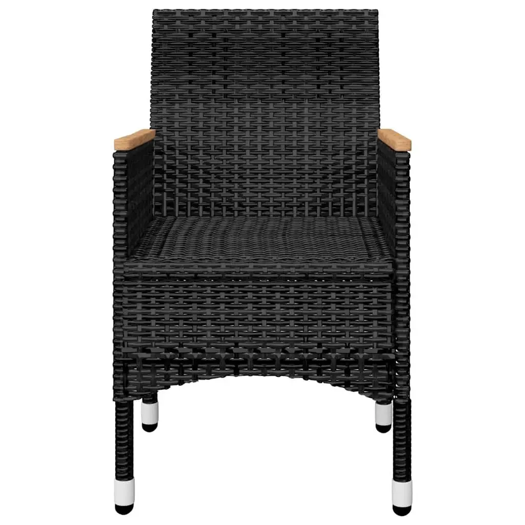 Outdoor Furniture Patio Dining Set 9Piece Black Table Chairs Garden