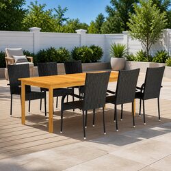 Reliable 7-Piece Dining Set for Outdoor Enjoyment