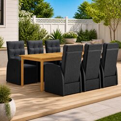 Reliable 7-Piece Outdoor Dining Set with Comfort in Mind