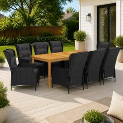 Reliable and Durable 9 Piece Garden Dining Set