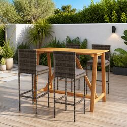 Reliable Grey Garden Bar Set with Comfort and Style