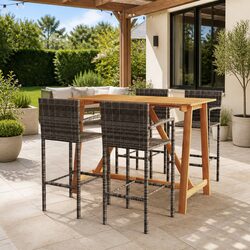5 Piece Outdoor Garden Bar Set - Comfort and Quality