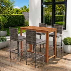 Comfortable and Durable 5 Piece Garden Bar Set
