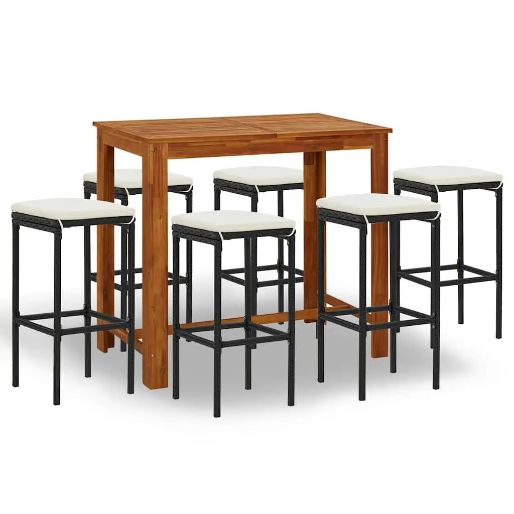 7 Piece Garden Bar Set for Outdoor Use