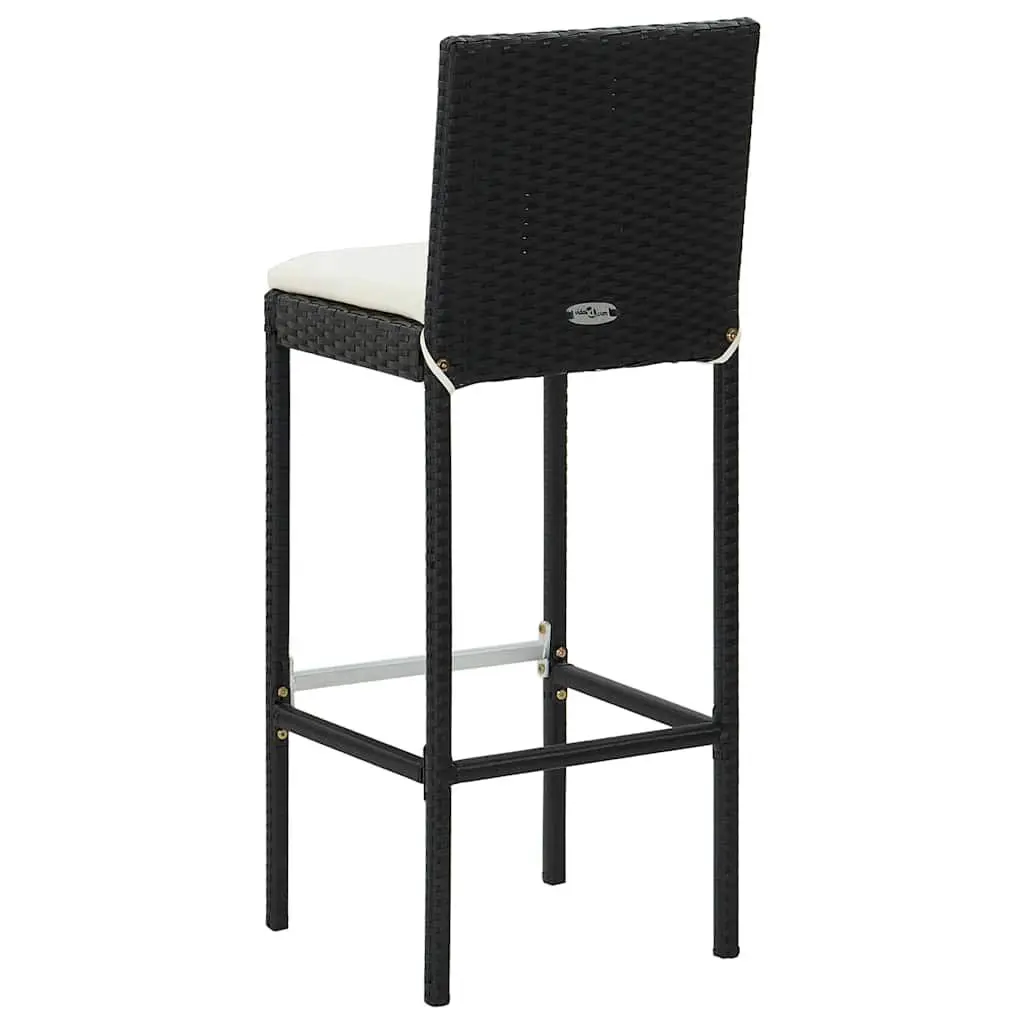 9 Piece Black Bar Set for Outdoors