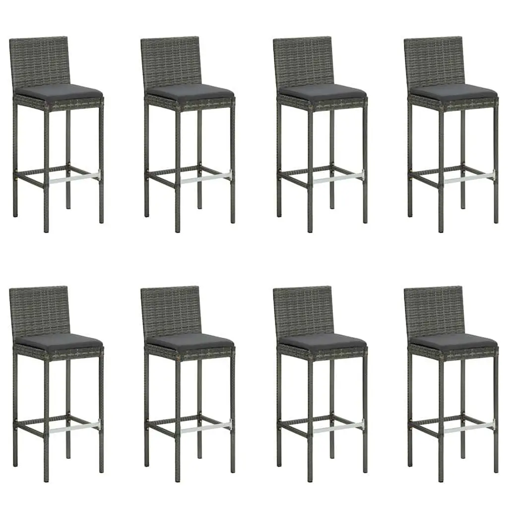9 Piece Garden Bar Set in Grey