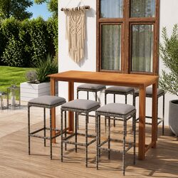 Comfortable and Practical 7-Piece Outdoor Bar Set