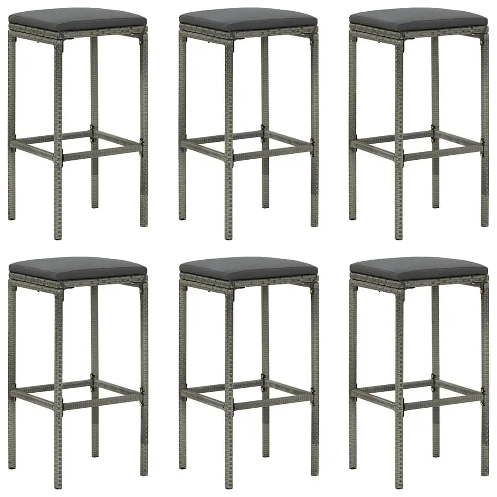 Garden Bar Set Outdoor Patio Furniture 7 Piece Grey