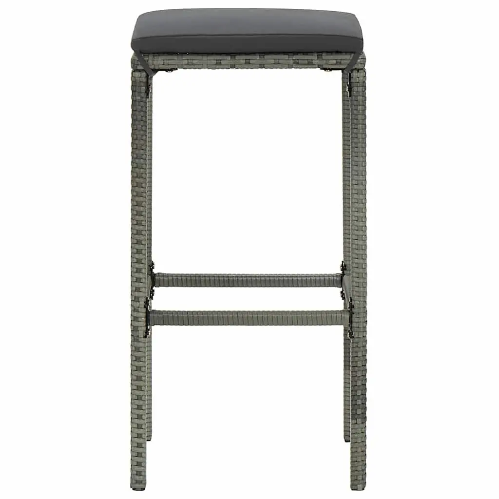 Garden Bar Set Outdoor Patio Furniture 7 Piece Grey
