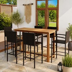 Value-Focused 7 Piece Garden Bar Set for Lasting Use
