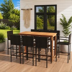Reliable 9 Piece Garden Bar Set for Outdoor Use