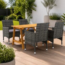 Warm and Reliable 5-Piece Garden Dining Set for Comfort