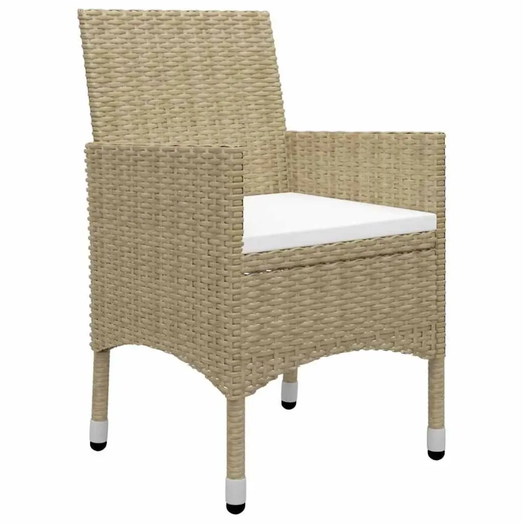Outdoor Furniture Set Dining Table and Four Chairs Ergonomic Beige