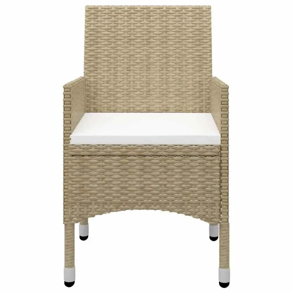Outdoor Furniture Set Dining Table and Four Chairs Ergonomic Beige