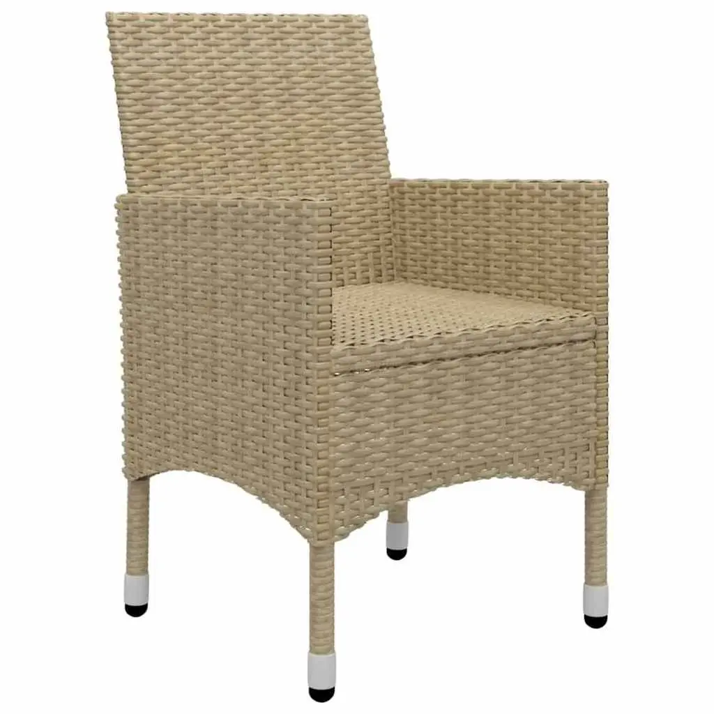 Outdoor Furniture Set Dining Table and Four Chairs Ergonomic Beige