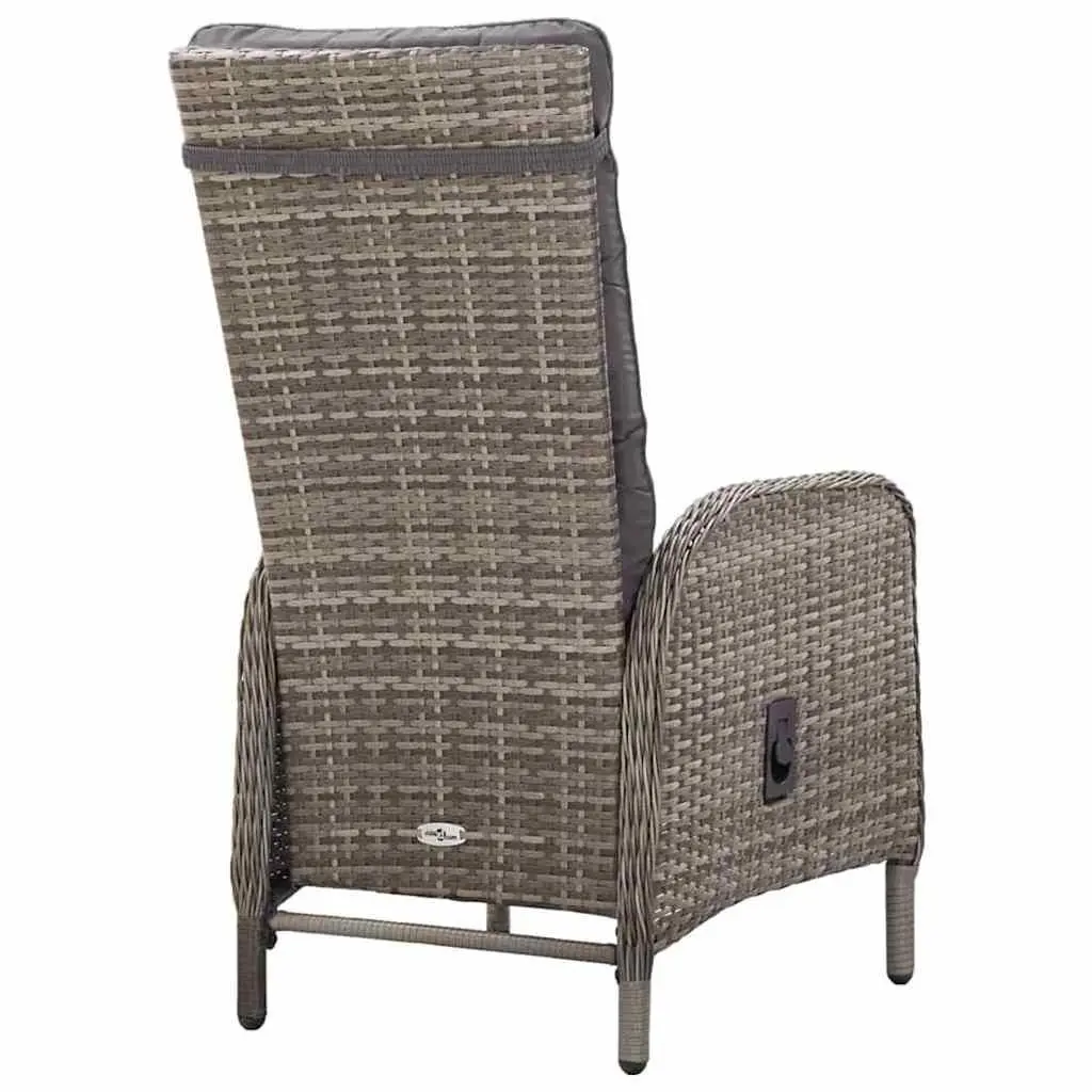 5 Piece Garden Dining Set Outdoor Furniture Grey Acacia Wood Steel Frame