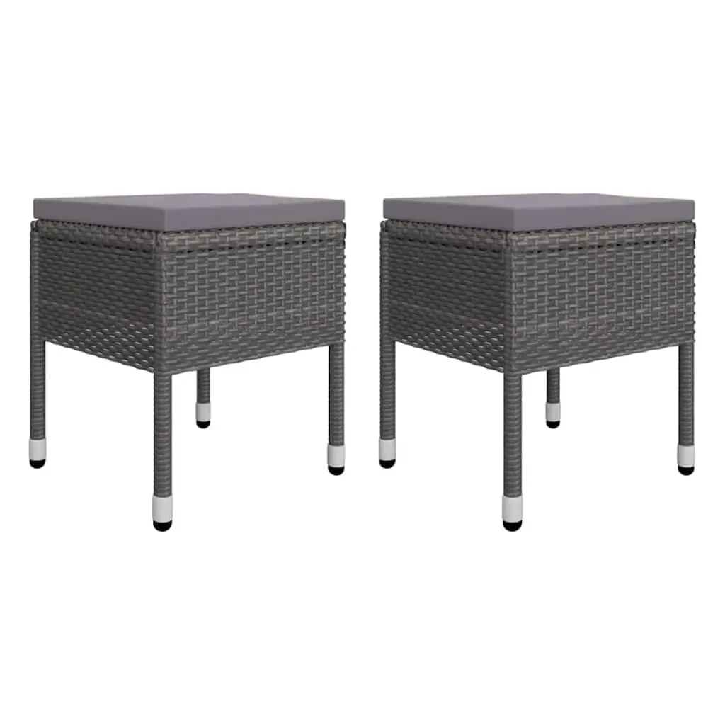 Outdoor Furniture Set Dining Table Chairs Stools 5 Piece Grey Acacia Wood PE Rattan