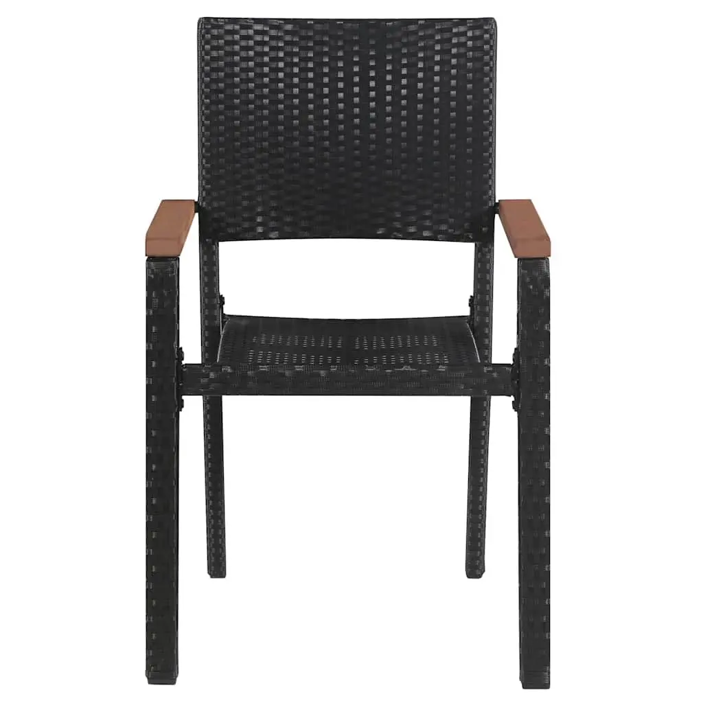 5 Piece Garden Dining Set Outdoor Table Chairs Black Patio Furniture