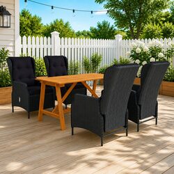 Practical 5-Piece Garden Dining Set with Comfort
