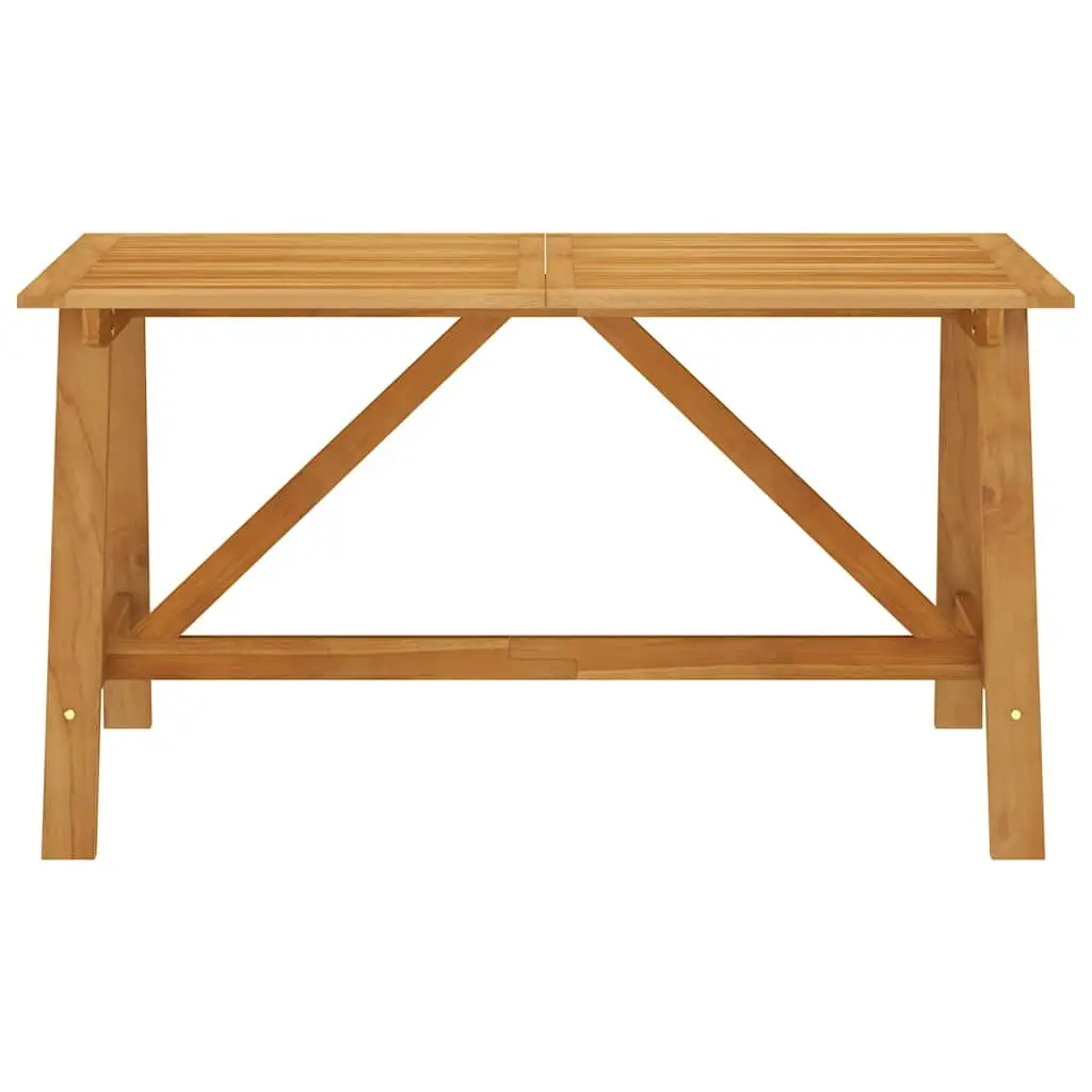 Outdoor Dining Set 5 Piece Brown Acacia Wood Table and Chairs with PE Rattan Cushion Adjustable Backrest