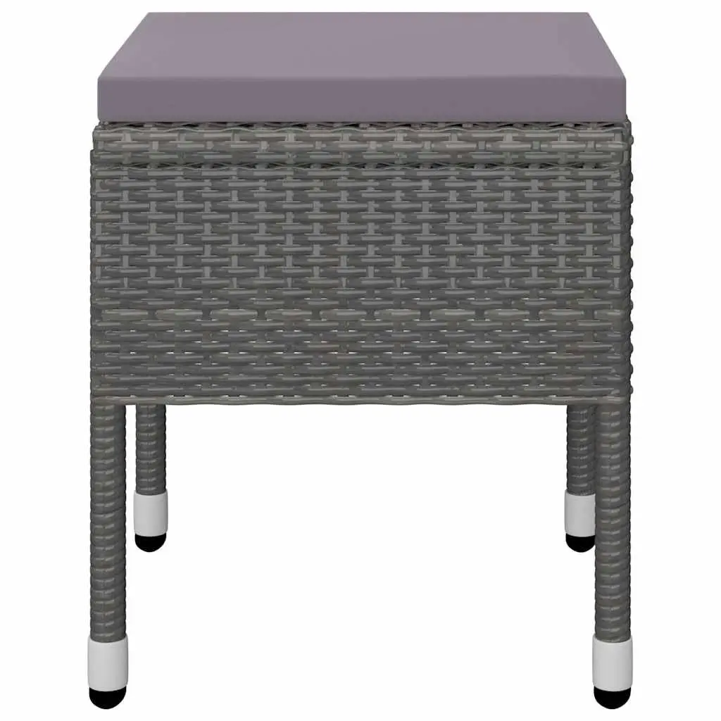 Garden Dining Set 9 Piece Outdoor Table Chairs Stools Grey
