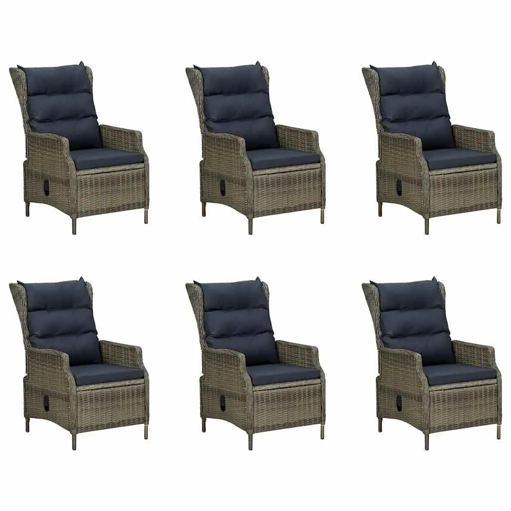 Outdoor Dining Set 9 Piece Acacia Wood Table Chairs Brown Rattan Padded