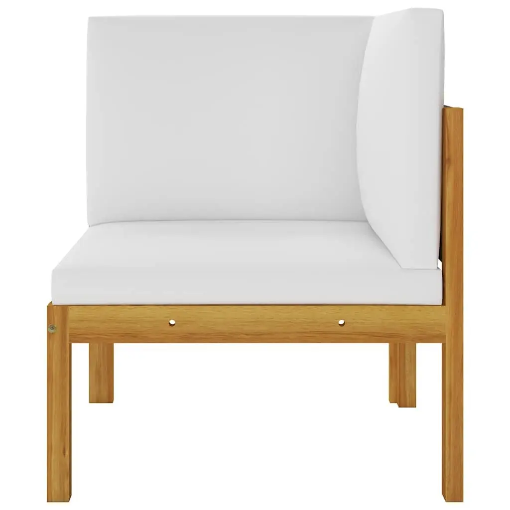 2-Seater Garden Bench Outdoor Seating Cream Cushions Rope Weave Backrest