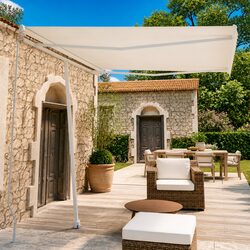 Quality Cream Freestanding Awning 300x250 cm for Comfort