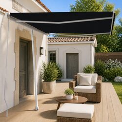 Reliable Manual Retractable Awning 300x250 cm Anthracite