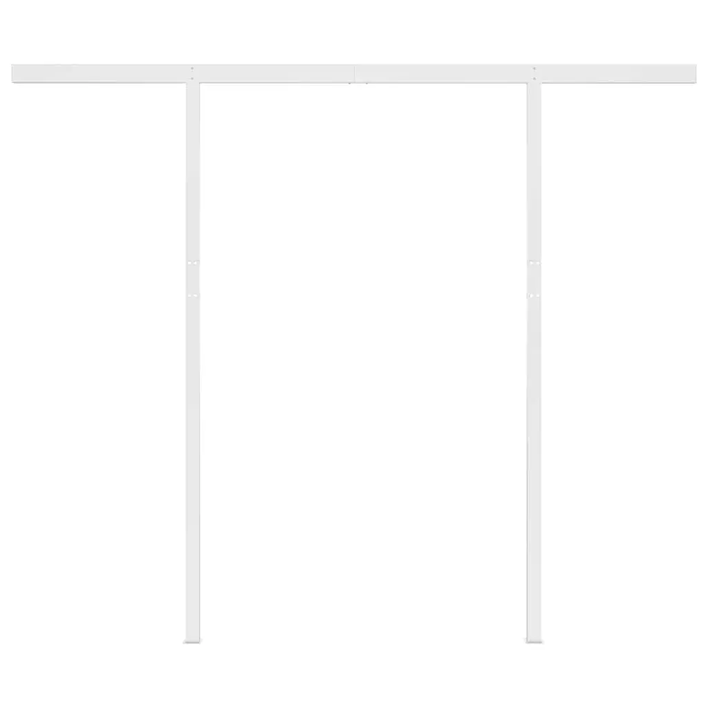 Manual Retractable Awning Sun Shade 3x2.5m Blue White Outdoor