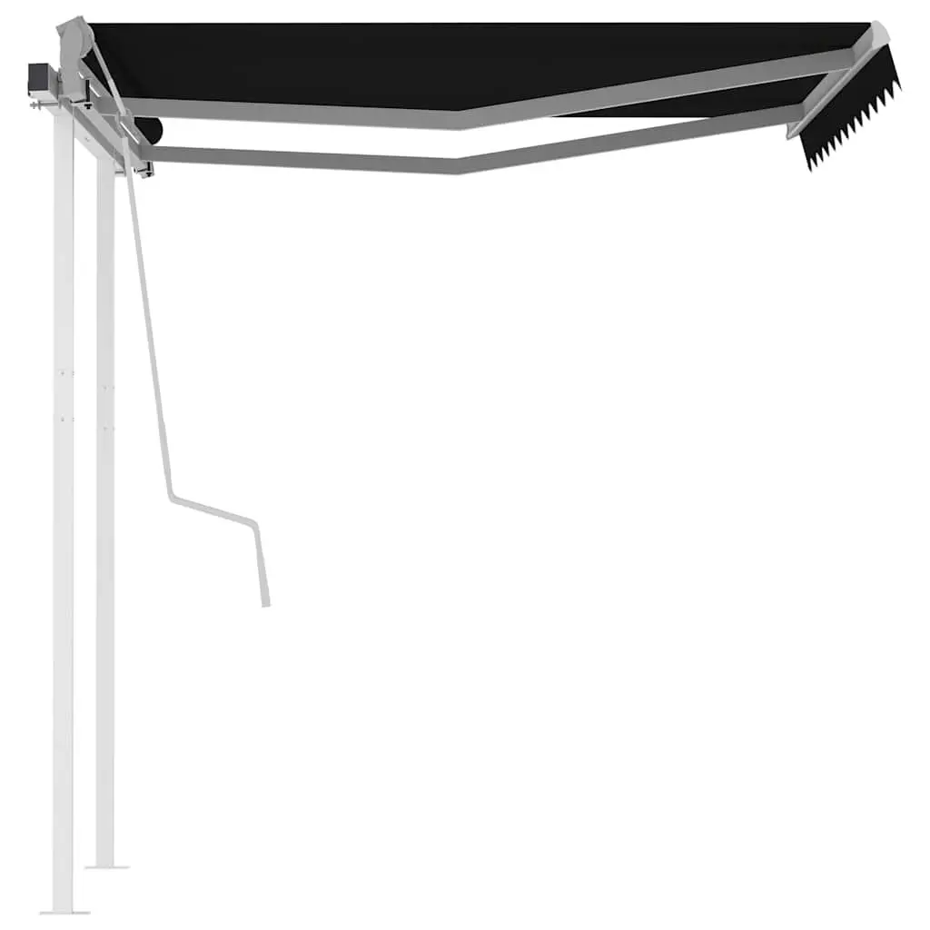 Manual Retractable Awning Sun Shade 3x2.5m Anthracite Garden Canopy
