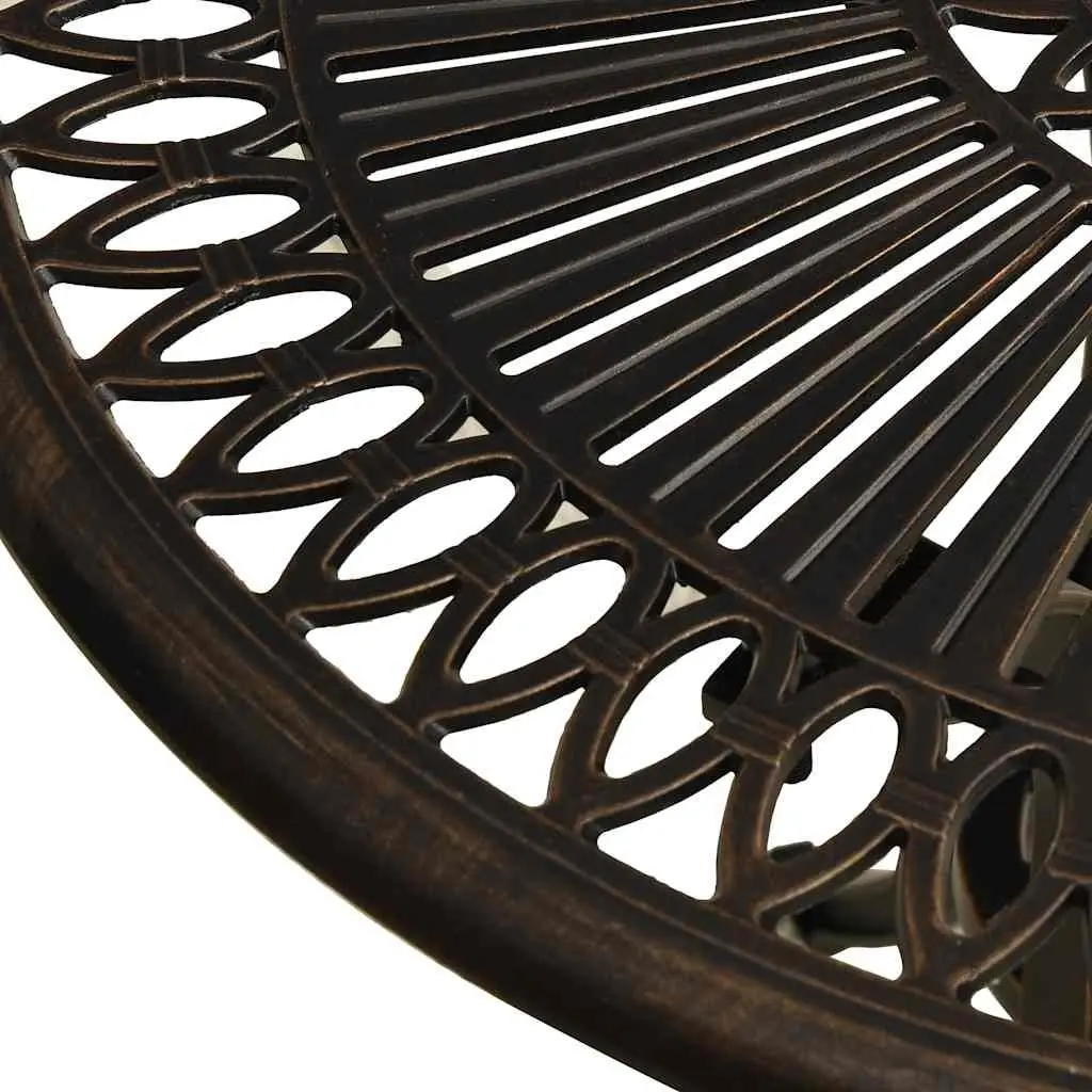 3 Piece Bistro Set Outdoor Garden Furniture Table Chairs Patio Seating Brown