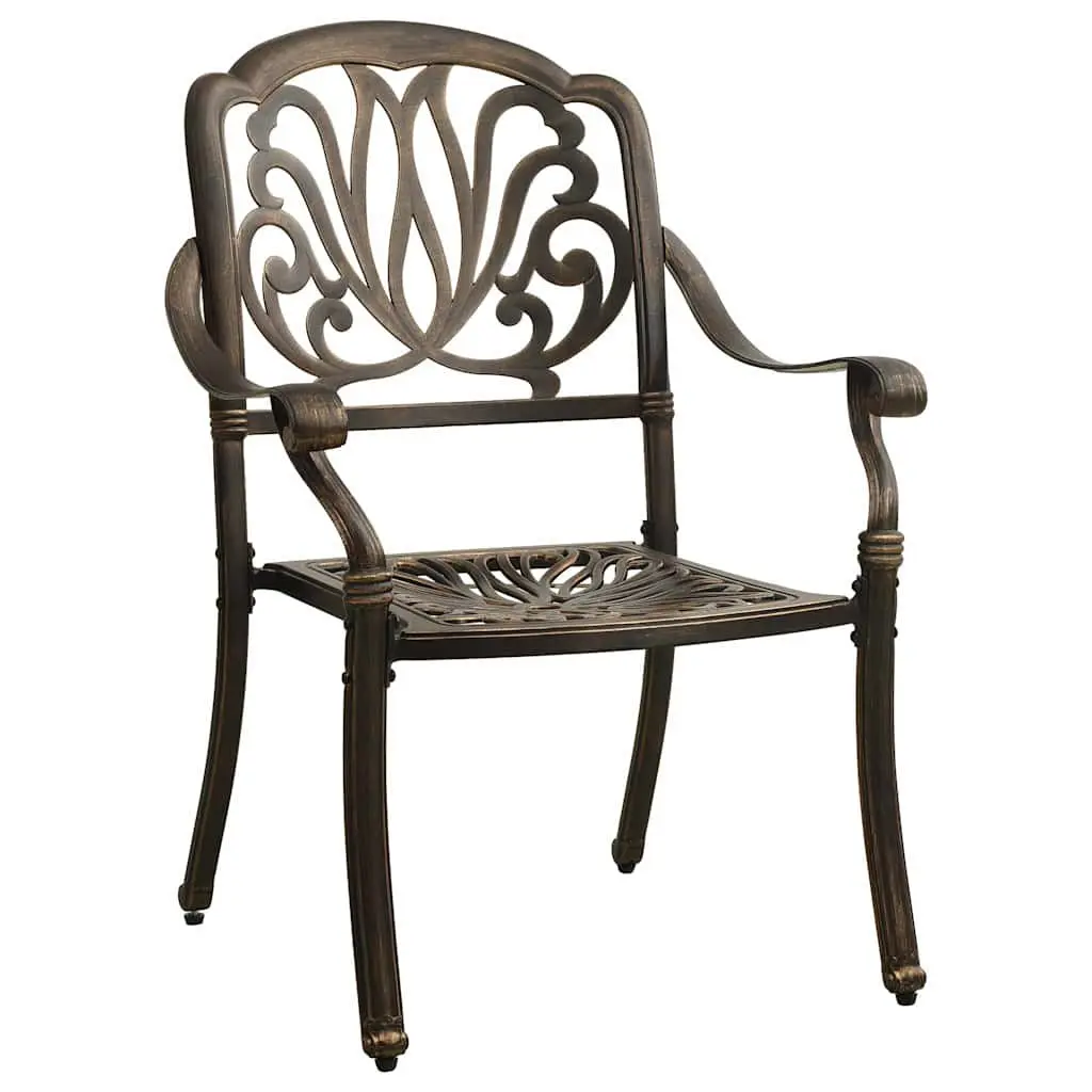 3 Piece Bistro Set Outdoor Garden Furniture Table Chairs Patio Seating Brown
