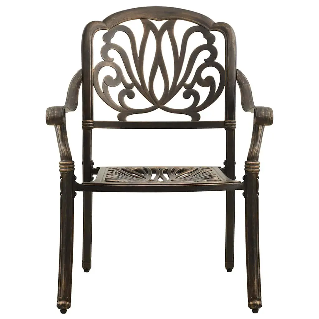 3 Piece Bistro Set Outdoor Garden Furniture Table Chairs Patio Seating Brown