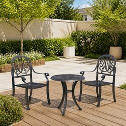 Reliable 3 Piece Bistro Set for Outdoor Enjoyment