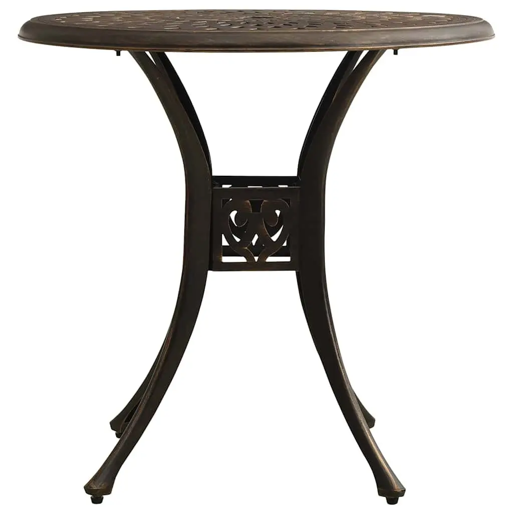 Bistro Set Outdoor Furniture Cast Aluminium Chairs Table Bronze 3 Piece