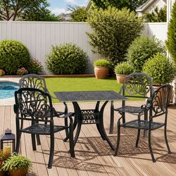 Value-Driven 5 Piece Cast Aluminium Bistro Set