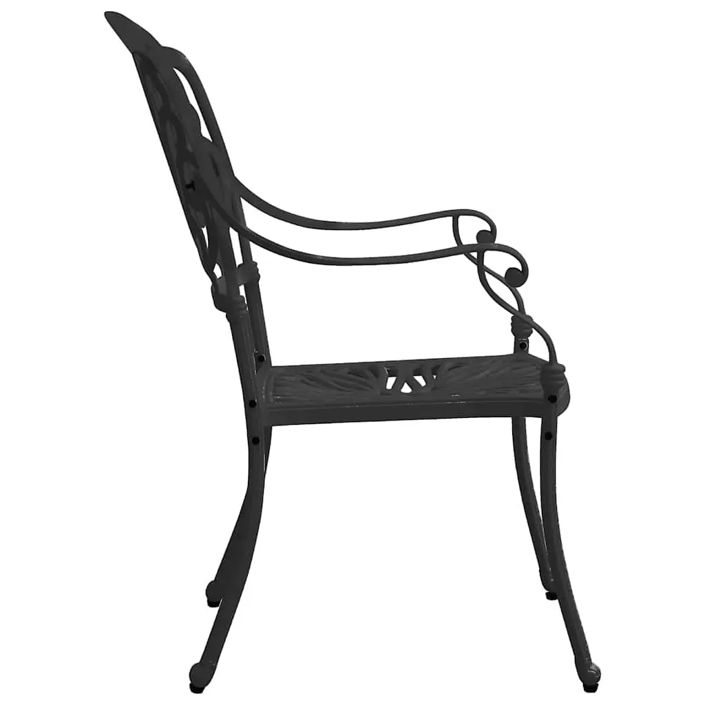 5 Piece Outdoor Bistro Set Cast Aluminium Table Chairs Garden Patio Furniture