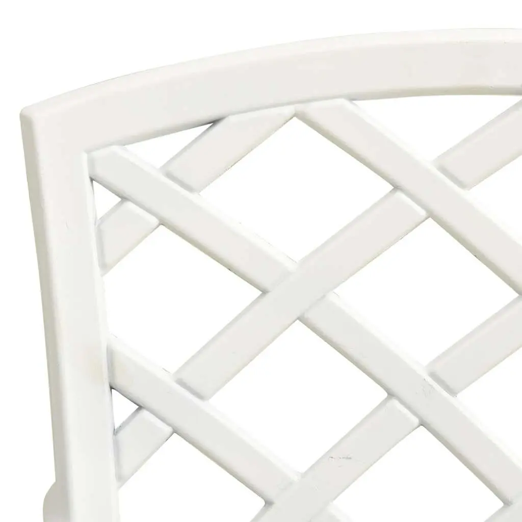 Bistro Set Outdoor Furniture 5 Piece White Cast Aluminium Patio Chairs and Table