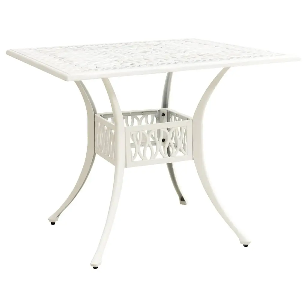 Bistro Set Outdoor Furniture 5 Piece White Cast Aluminium Patio Chairs and Table