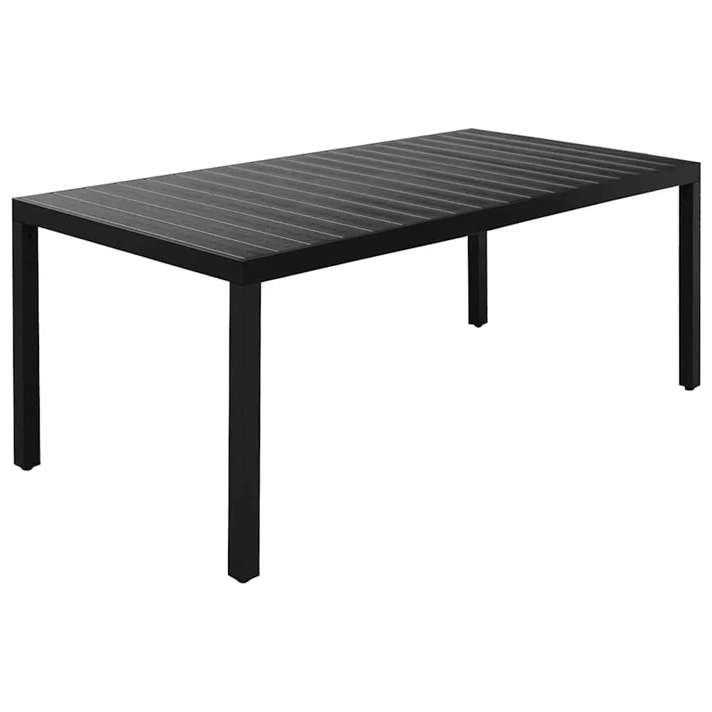 9 Piece Black Aluminium Garden Set