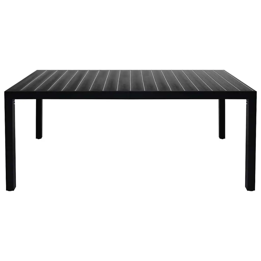 9 Piece Black Aluminium Garden Set